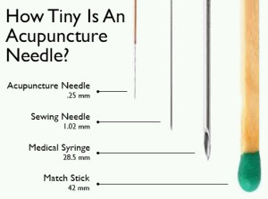 acupuncture needles size