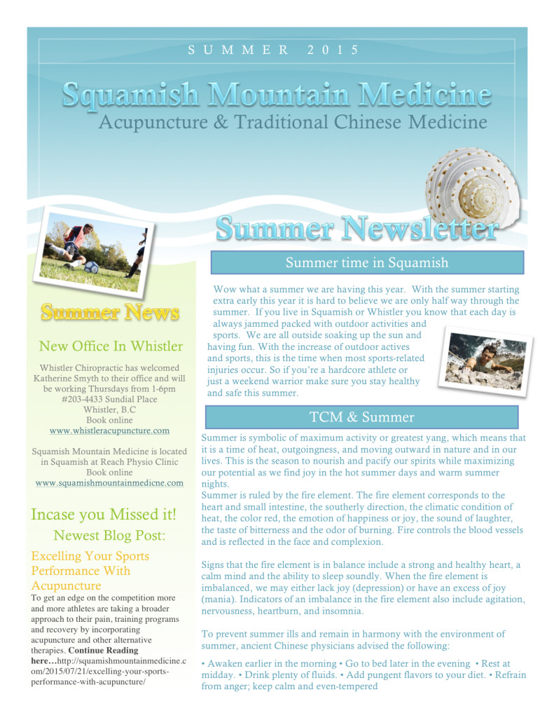 Summer Newsletter 2015